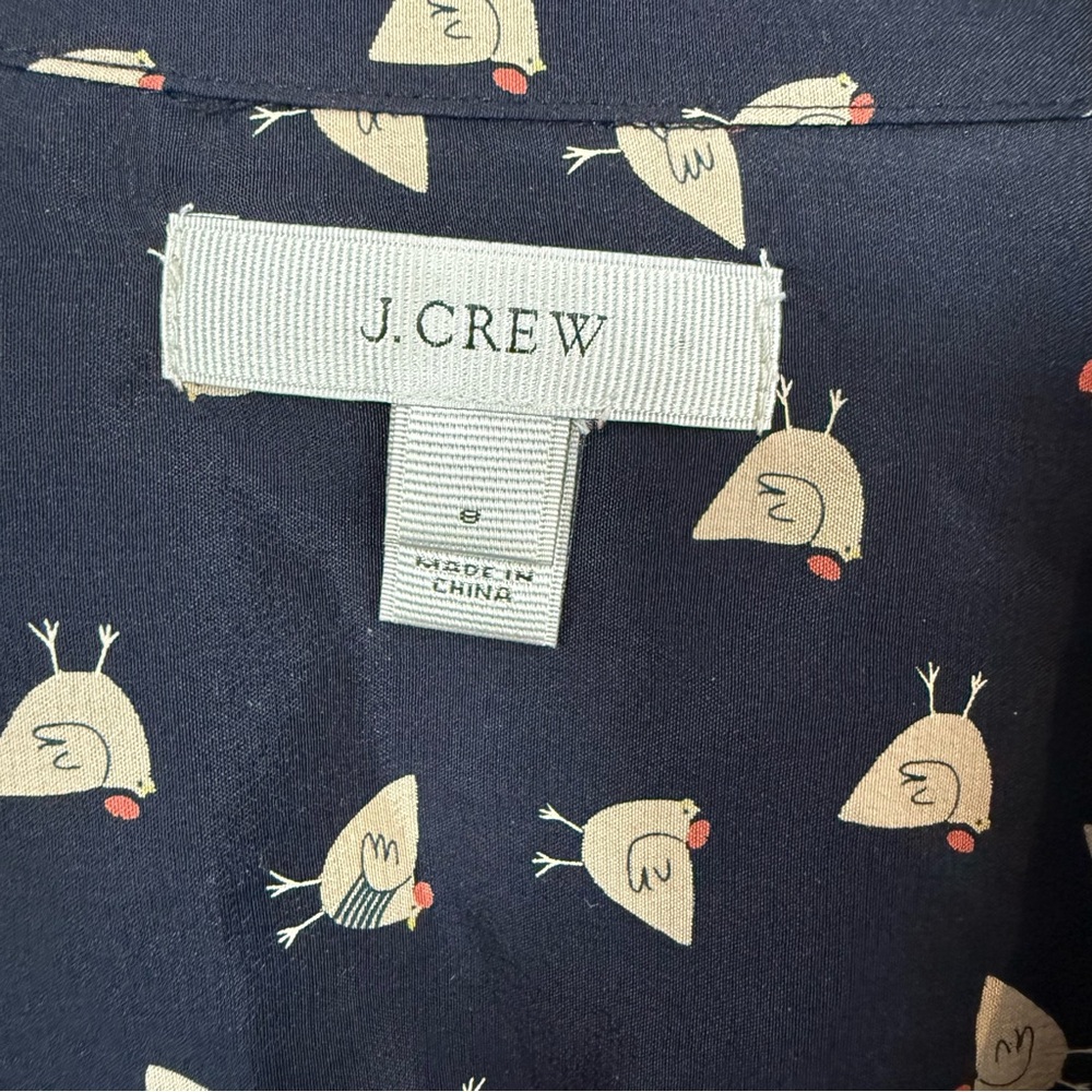 J. Crew Black and Cream Patterned Button Down Shirt - Picture 3 of 3